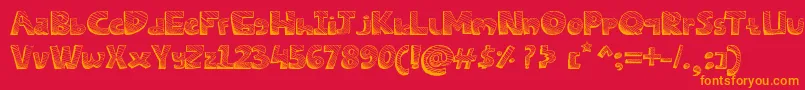 SketchesFont Font – Orange Fonts on Red Background