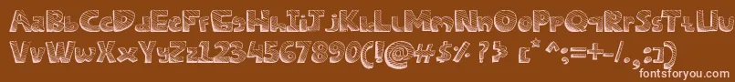 SketchesFont Font – Pink Fonts on Brown Background