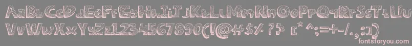 SketchesFont-Schriftart – Rosa Schriften auf grauem Hintergrund