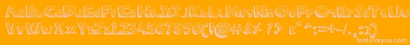 SketchesFont Font – Pink Fonts on Orange Background