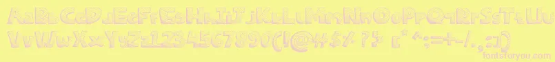 SketchesFont Font – Pink Fonts on Yellow Background