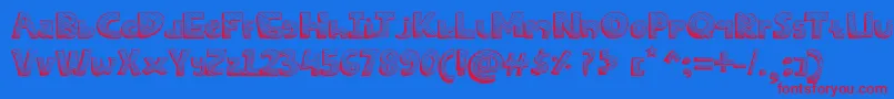 SketchesFont Font – Red Fonts on Blue Background