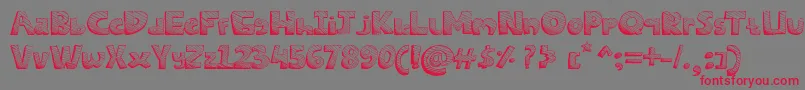フォントSketchesFont – 赤い文字の灰色の背景