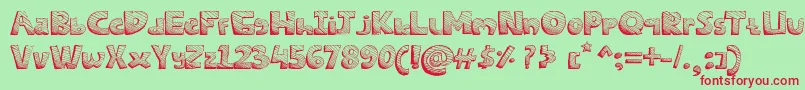SketchesFont Font – Red Fonts on Green Background