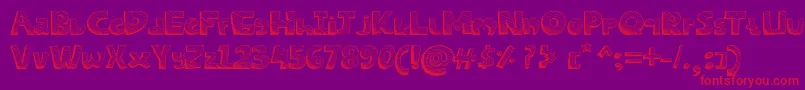 SketchesFont-fontti – punaiset fontit violetilla taustalla