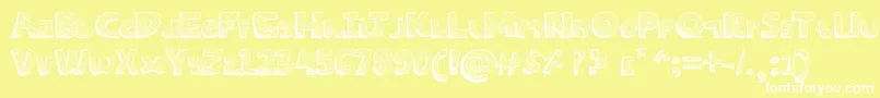 SketchesFont Font – White Fonts on Yellow Background