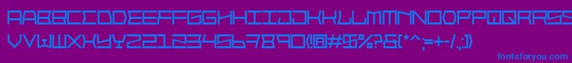 Blockface Font – Blue Fonts on Purple Background