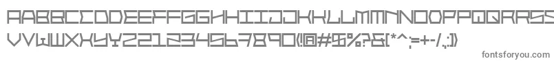 フォントBlockface – 白い背景に灰色の文字
