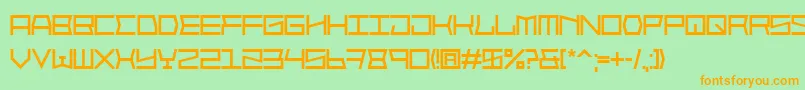 Blockface Font – Orange Fonts on Green Background
