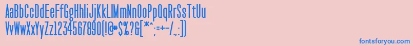 PaktCondensedBold Font – Blue Fonts on Pink Background