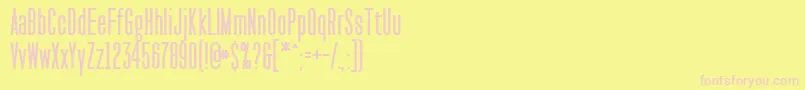 PaktCondensedBold Font – Pink Fonts on Yellow Background