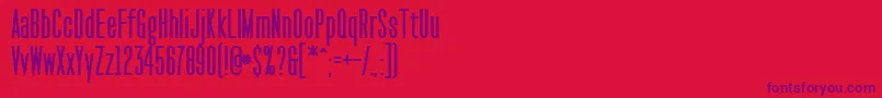 PaktCondensedBold-fontti – violetit fontit punaisella taustalla