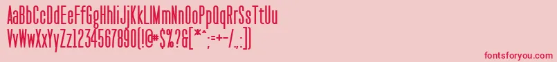 PaktCondensedBold Font – Red Fonts on Pink Background