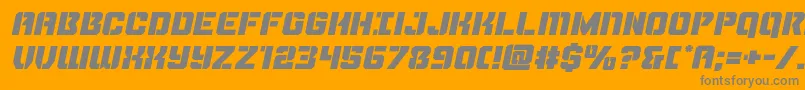 Thundertrooperexpandital Font – Gray Fonts on Orange Background