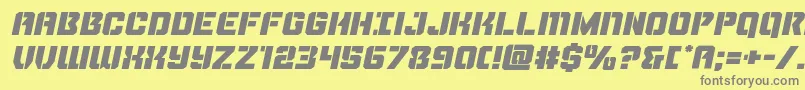 Thundertrooperexpandital Font – Gray Fonts on Yellow Background