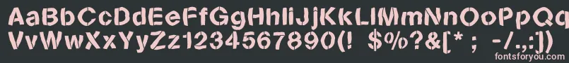 Sanstencilbend Font – Pink Fonts on Black Background
