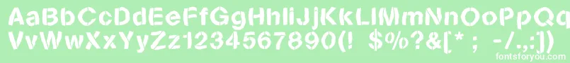 Sanstencilbend Font – White Fonts on Green Background