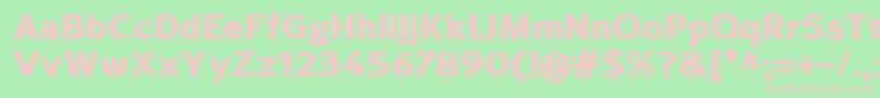 SavileHeavy Font – Pink Fonts on Green Background