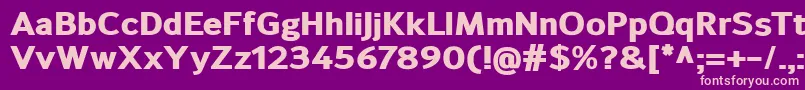 SavileHeavy Font – Pink Fonts on Purple Background