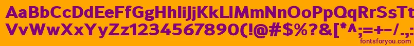 SavileHeavy Font – Purple Fonts on Orange Background