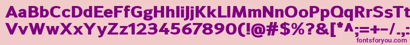 SavileHeavy Font – Purple Fonts on Pink Background