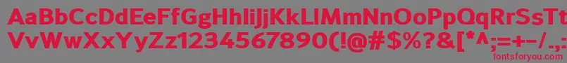 SavileHeavy Font – Red Fonts on Gray Background