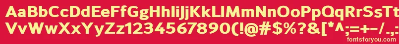 SavileHeavy Font – Yellow Fonts on Red Background