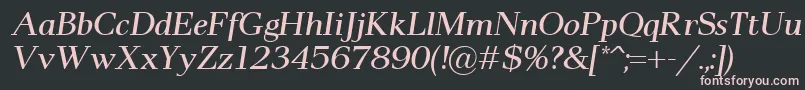 fuente Pax2Italic – Fuentes Rosadas Sobre Fondo Negro
