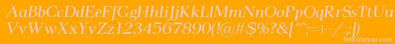 Pax2Italic Font – Pink Fonts on Orange Background