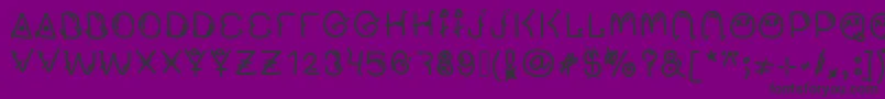 Muchofresco-Schriftart – Schwarze Schriften auf violettem Hintergrund