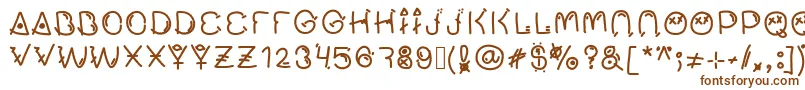 Шрифт Muchofresco – коричневые шрифты на белом фоне