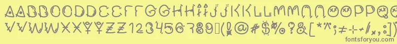 More about Muchofresco Font Muchofresco Font – Gray Fonts on Yellow Background