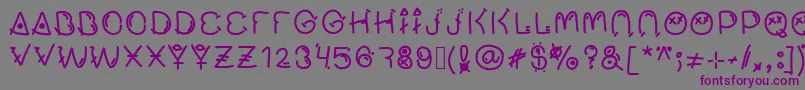 Шрифт Muchofresco – фиолетовые шрифты на сером фоне