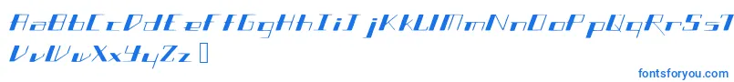 フォントSlantgeo – 白い背景に青い文字