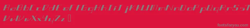 Slantgeo Font – Gray Fonts on Red Background