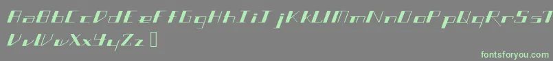 Slantgeo Font – Green Fonts on Gray Background