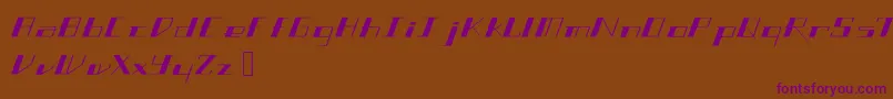 Slantgeo Font – Purple Fonts on Brown Background