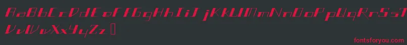 Slantgeo Font – Red Fonts on Black Background