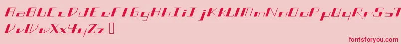 Slantgeo Font – Red Fonts on Pink Background