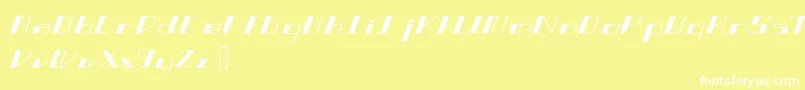 Slantgeo Font – White Fonts on Yellow Background