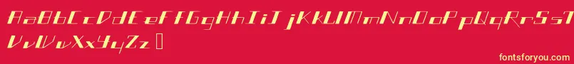 Slantgeo-fontti – keltaiset fontit punaisella taustalla
