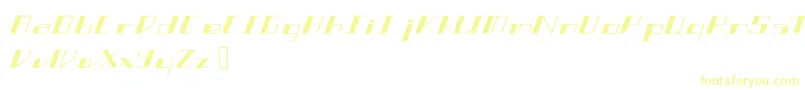 Slantgeo Font – Yellow Fonts on White Background
