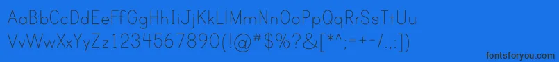 Шрифт PrintClearlyOt – чёрные шрифты на синем фоне