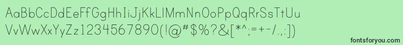 フォントPrintClearlyOt – 緑の背景に黒い文字