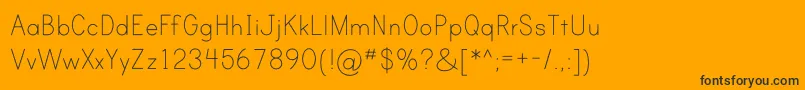 PrintClearlyOt Font – Black Fonts on Orange Background