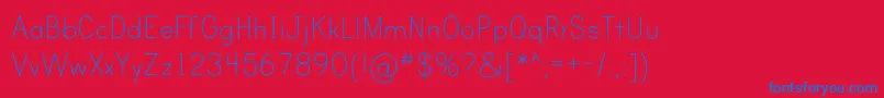 PrintClearlyOt Font – Blue Fonts on Red Background