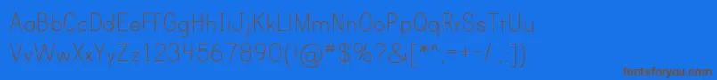 Шрифт PrintClearlyOt – коричневые шрифты на синем фоне