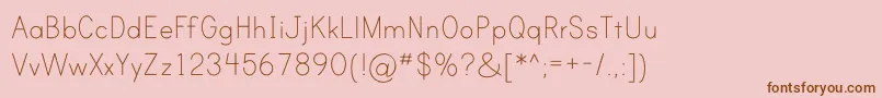 Шрифт PrintClearlyOt – коричневые шрифты на розовом фоне