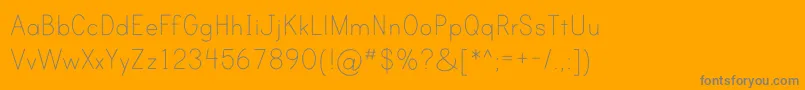 PrintClearlyOt Font – Gray Fonts on Orange Background