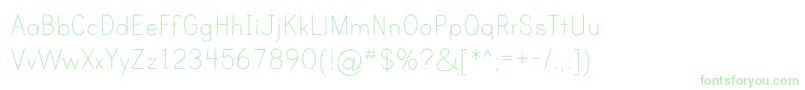 PrintClearlyOt-fontti – vihreät fontit valkoisella taustalla